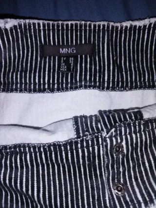 Falda de rayas blanco y negro