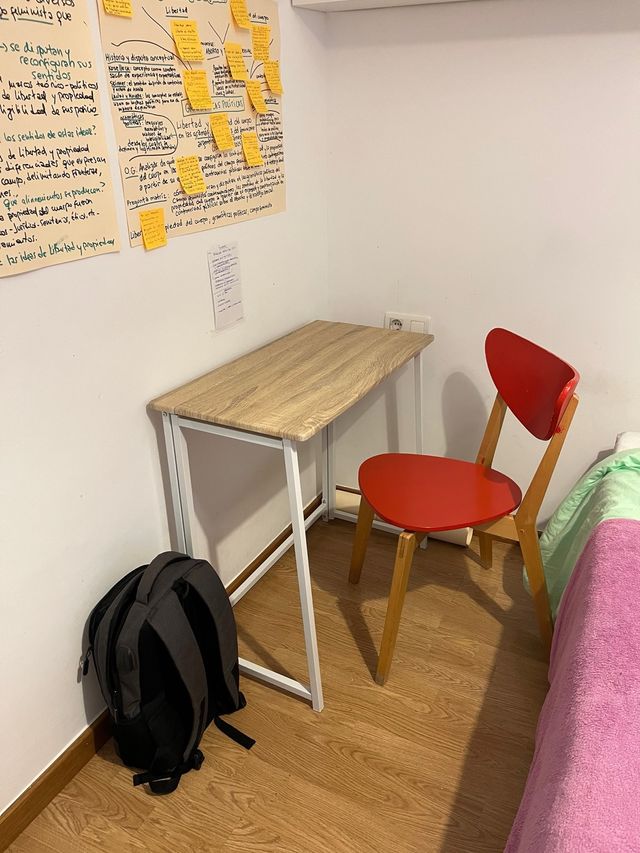 Escritorio plegable madera y metal