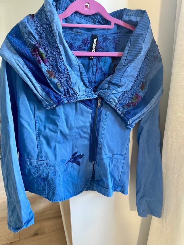 Chaqueta Desigual Talla 38 Azul