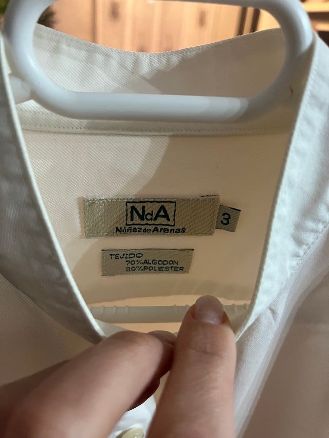 Camisa Cuello Mao Blanca