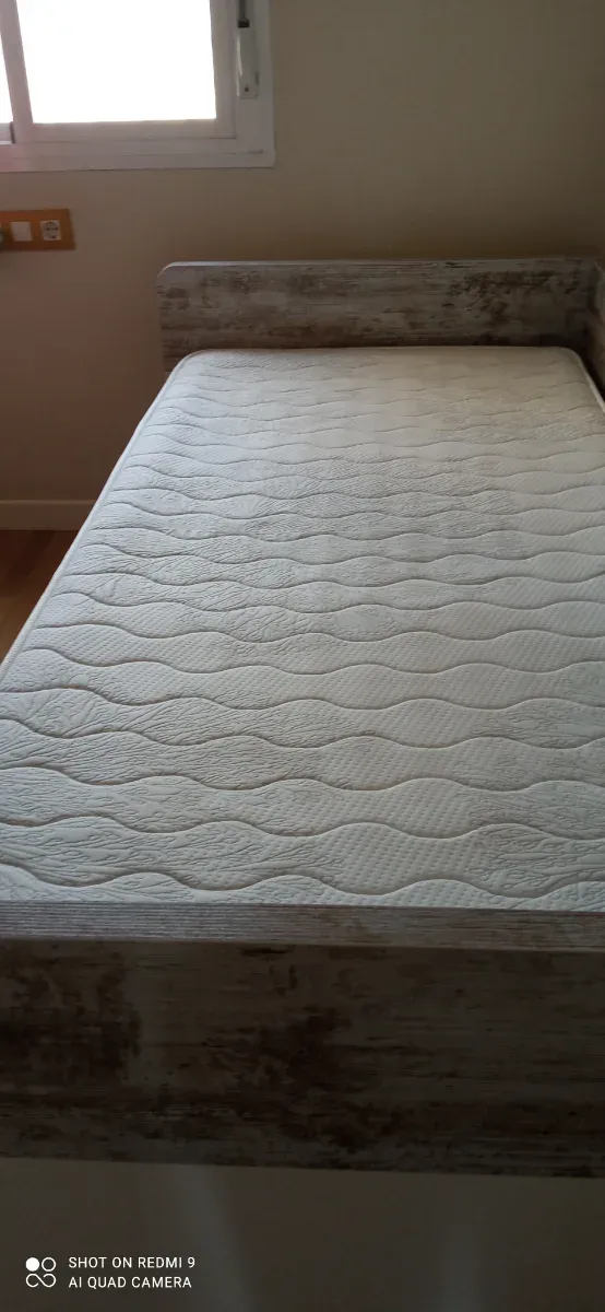 Cama nido 90x190 cm, sommier de laminas y colchón