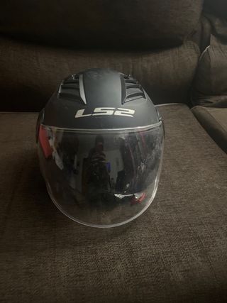 Casco Moto LS2 Jet Negro Carbono Talla M