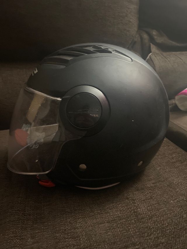 Casco Moto LS2 Jet Negro Carbono Talla M