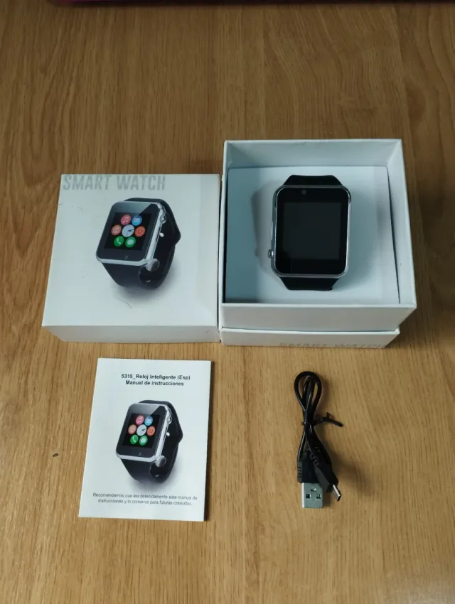 Smartwatch Negro con Cargador
