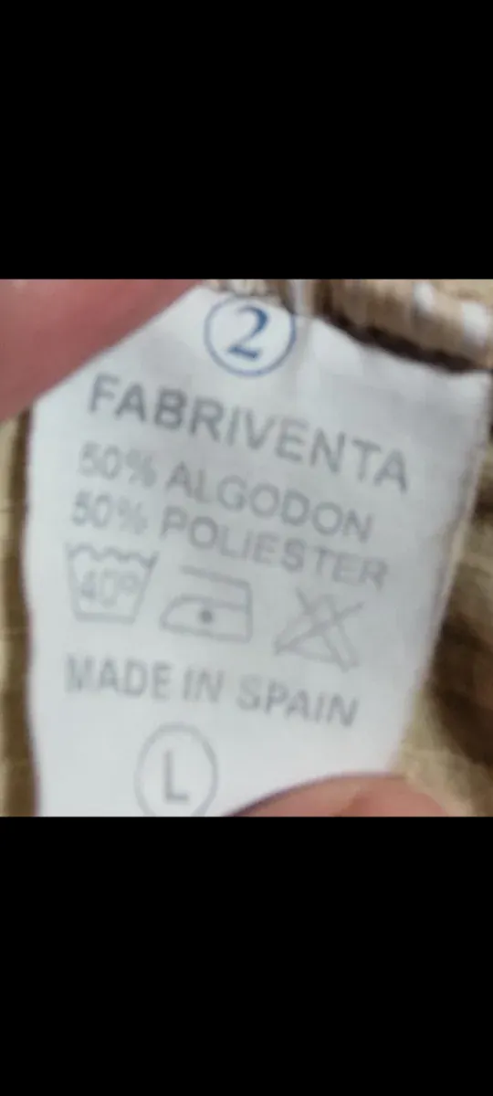 Camiseta Hombre, Beige y Marrón ( Talla L)