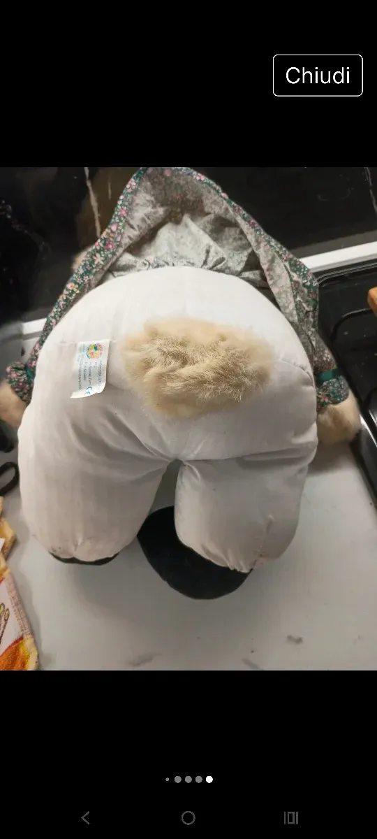 Orsetto peluche con vestito floreale