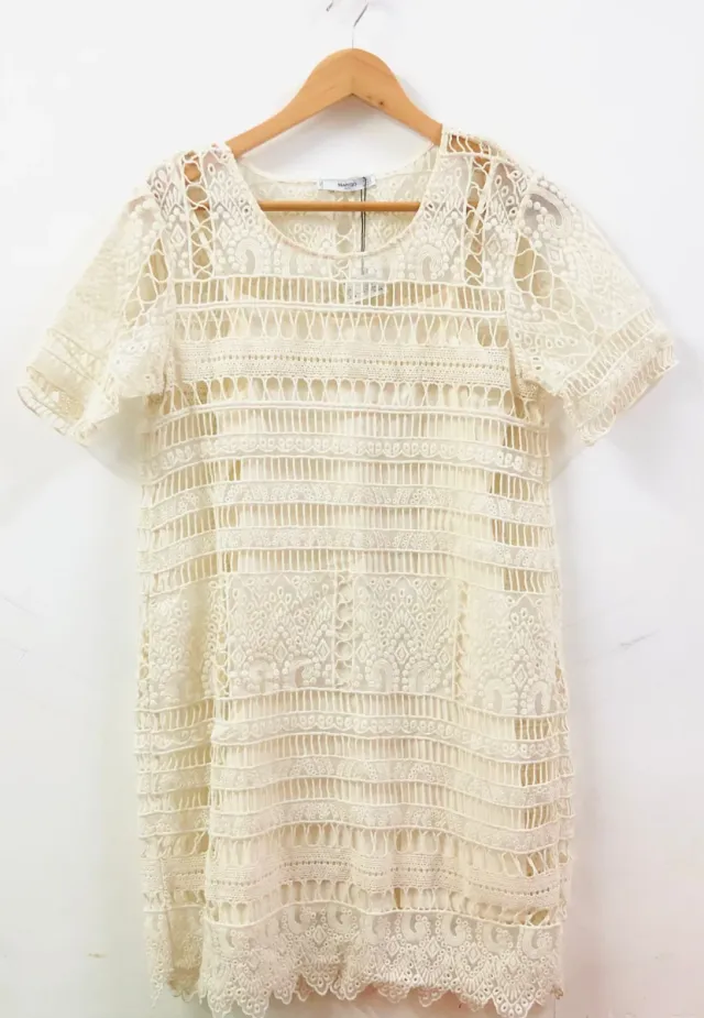 Vestido MNG Beige Encaje