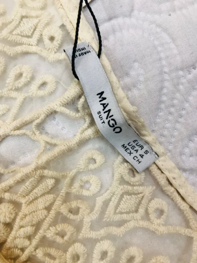 Vestido MNG Beige Encaje