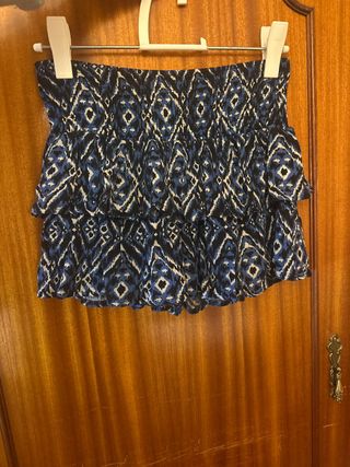 Falda pantalón Brownie estampada, cintura elástica