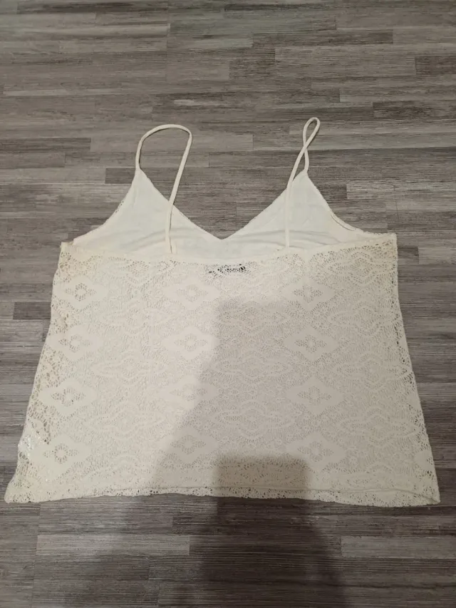 Top corto encaje blanco