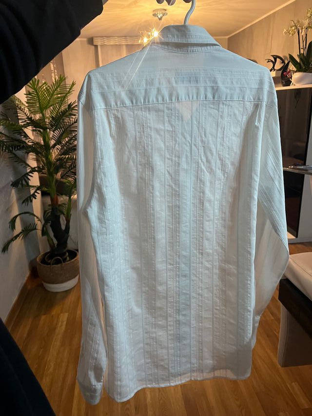 Camisa GIORDANO BASSO blanca hombre