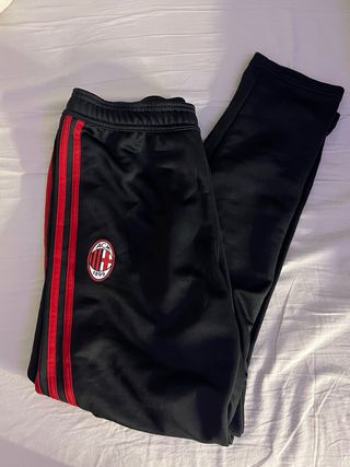 Pantalón Chándal AC Milan Adidas Negro Rojo