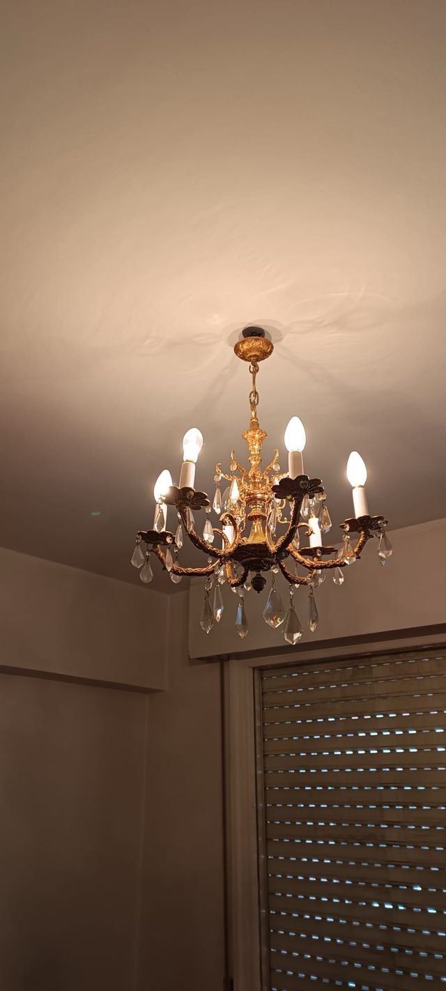 Lámpara de techo clásica cristal y metal