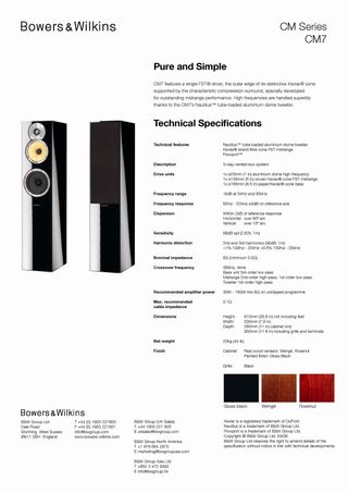 Altavoces Bowers & Wilkins CM7