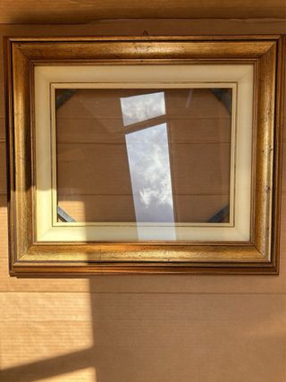 Cornice Vintage Dorata con Vetro