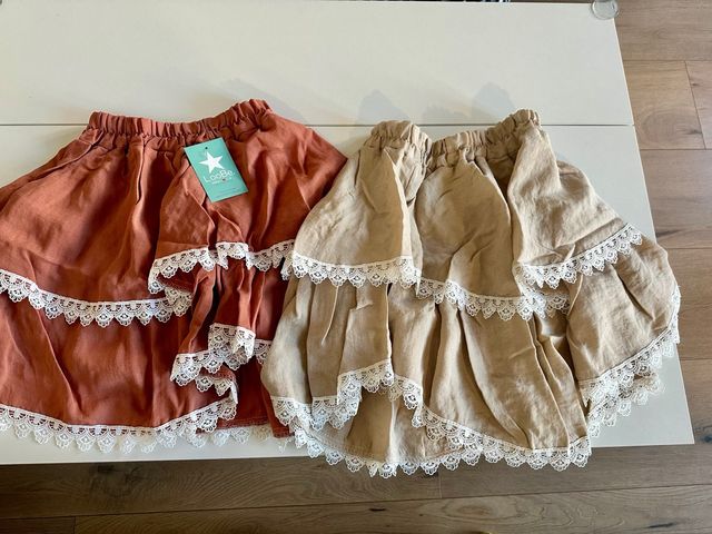 Faldas Loobe Talla Única Marrón y Beige