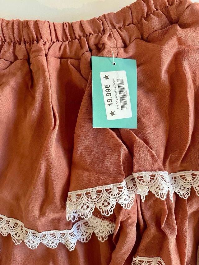 Faldas Loobe Talla Única Marrón y Beige