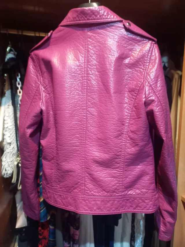 Chaqueta efecto piel KELREBEG rosa Talla M