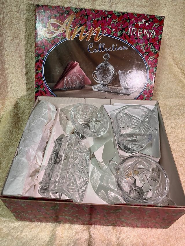 Servizio colazione Irena in cristallo