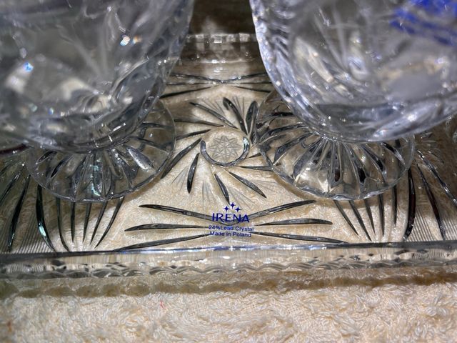 Servizio colazione Irena in cristallo