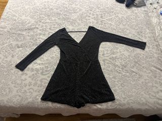 Mono brillante fiesta negro talla XL