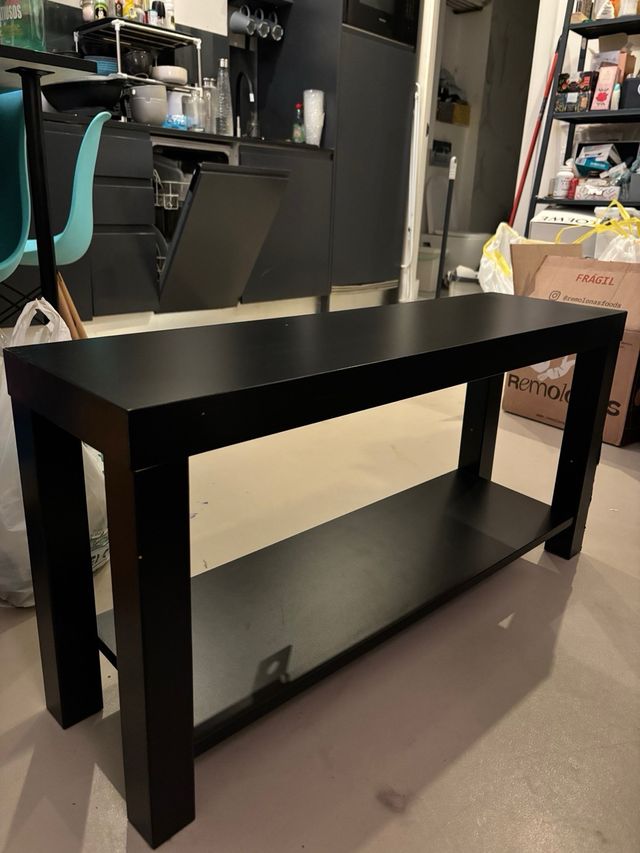 Tavolino ausiliario in legno nero