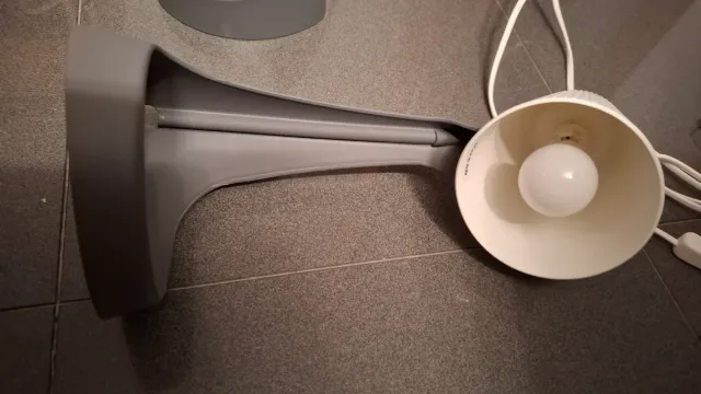 2 Lámparas Mesita Noche Tela Gris