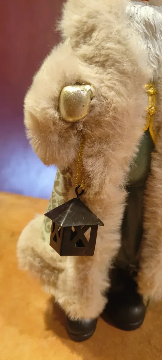 Babbo Natale decorativo bianco e oro