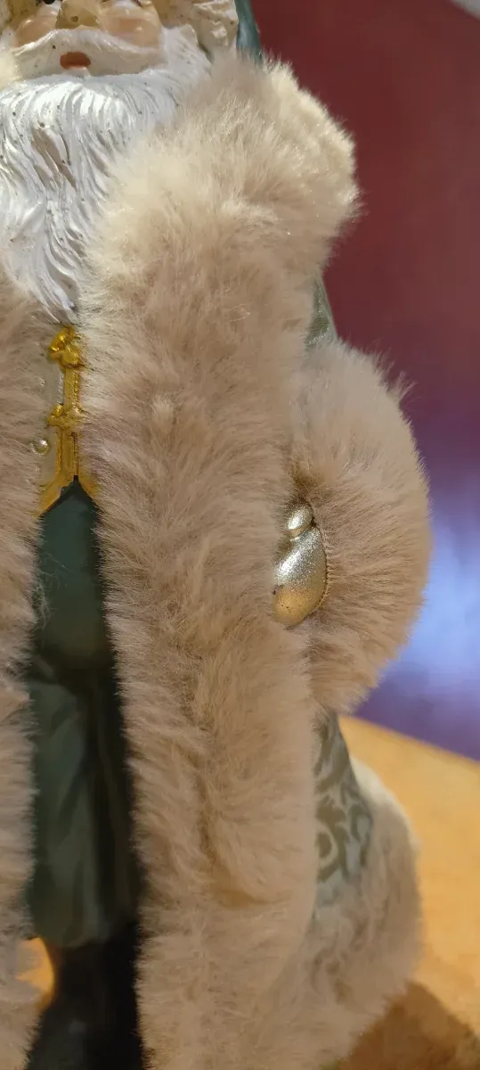 Babbo Natale decorativo bianco e oro