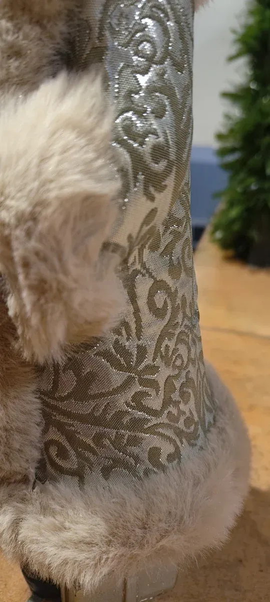 Babbo Natale decorativo bianco e oro