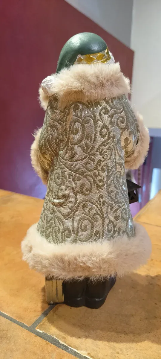 Babbo Natale decorativo bianco e oro