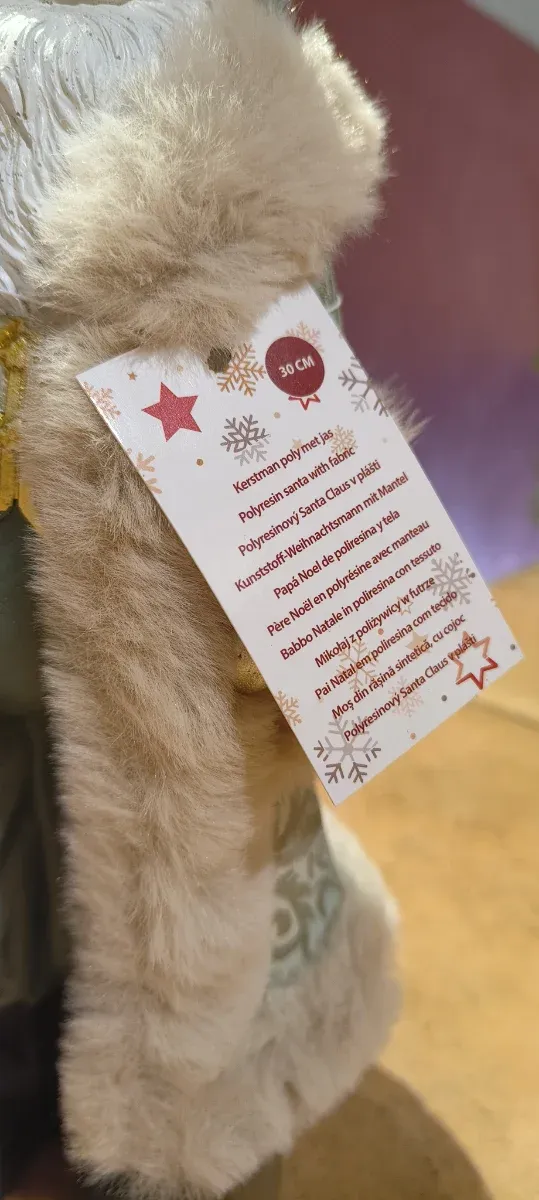 Babbo Natale decorativo bianco e oro