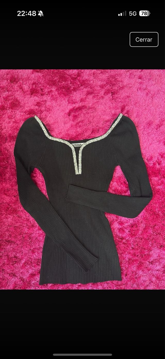 Jersey negro sin estrenar talla única