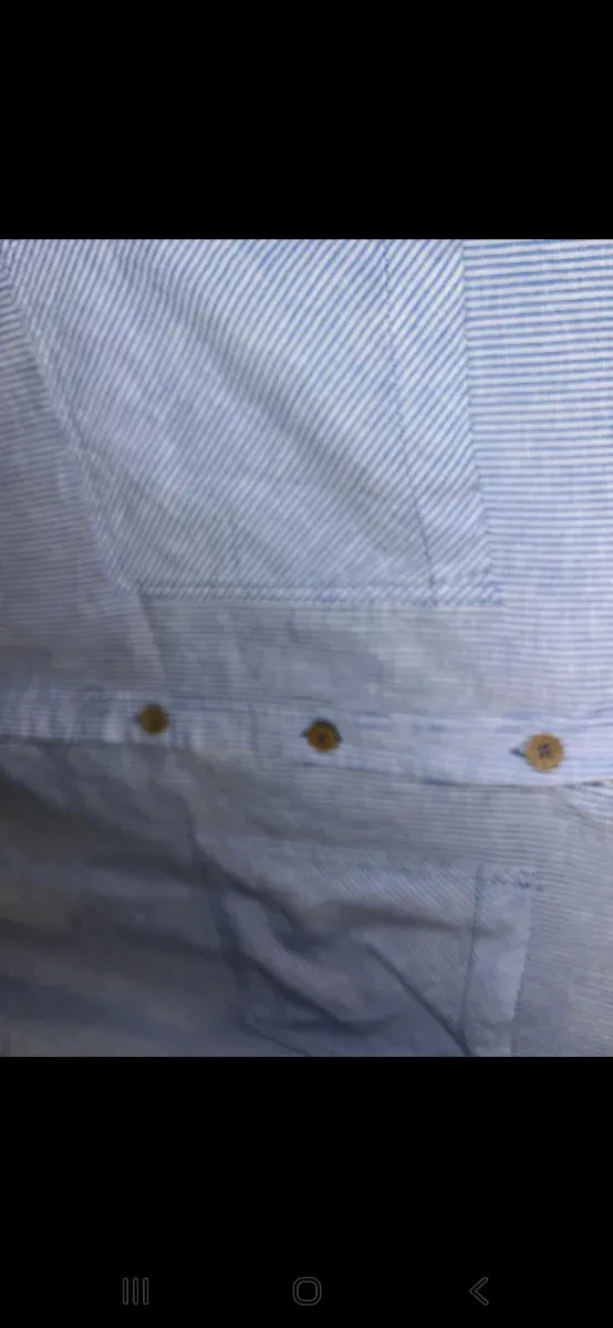 Camisa Zara Rayas Azul Talla XL