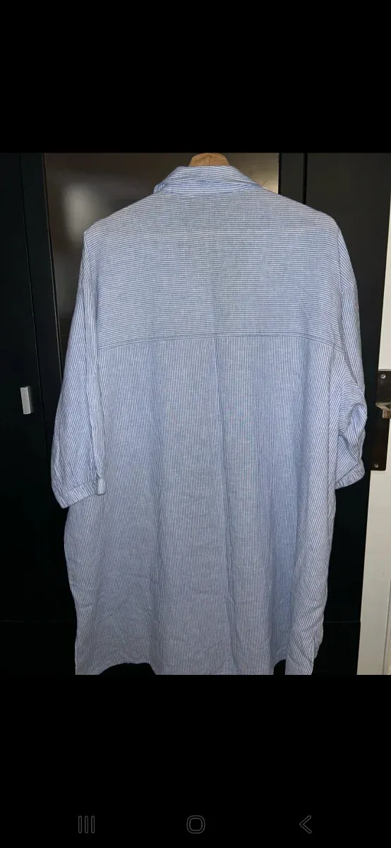 Camisa Zara Rayas Azul Talla XL