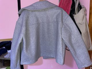 Abrigo gris de mezcla mujer