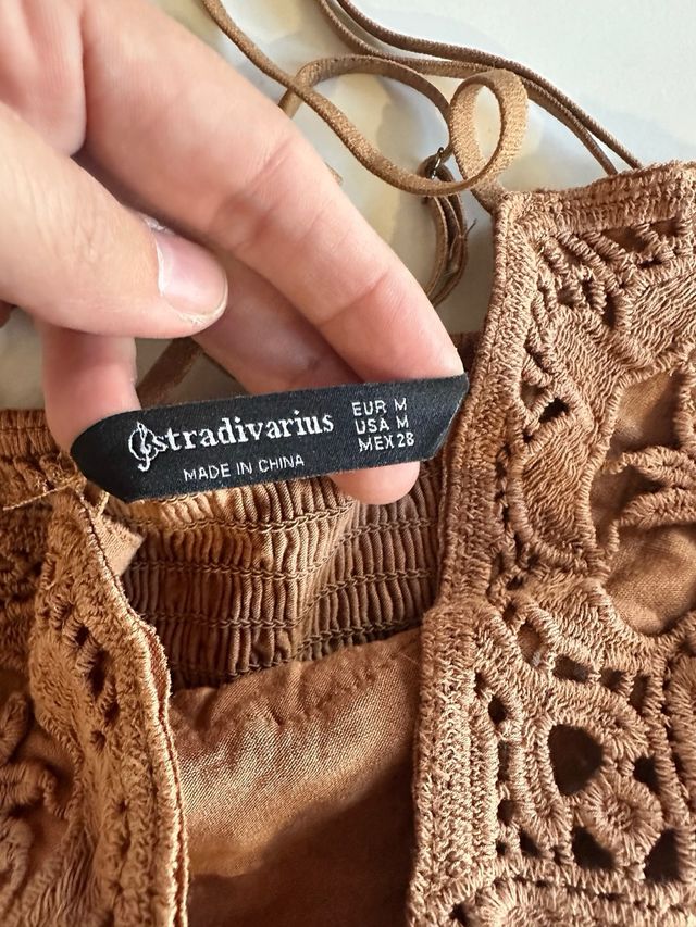 Tops Stradivarius Crochet Talla M