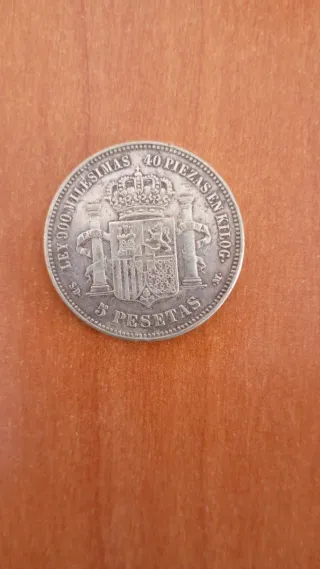 Moneda Plata Rey Amadeo I 1871