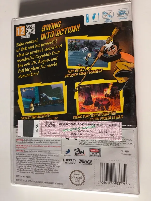 secret saturdays beasts of The 5th Sun Wii nuevo