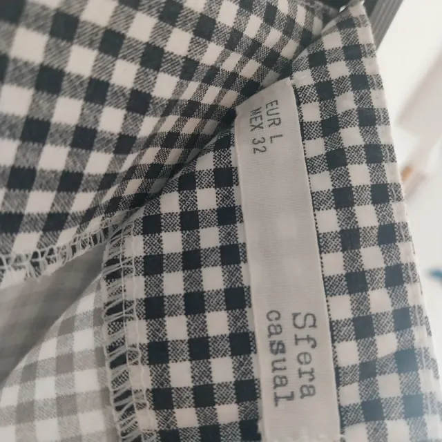 Falda mini cuadros lazo T40