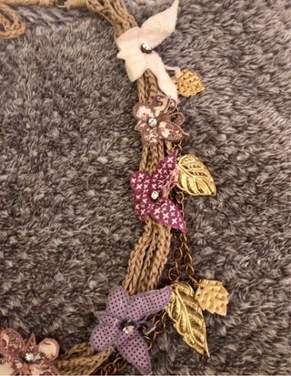 Collana artigianale fiori e foglie