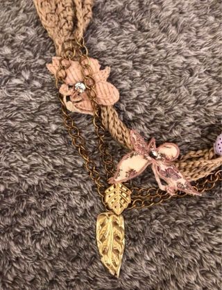 Collana artigianale fiori e foglie