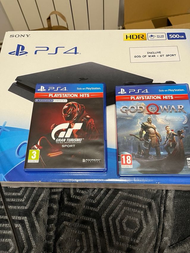 PS4 Slim 500GB + God of War + GT Sport  negociable
