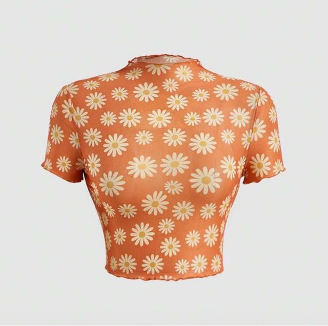 Top Malla Estampado. Sin estrenar.