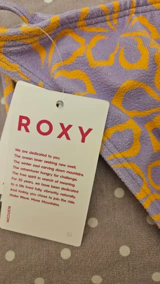 Bikini Roxy flores morado y amarillo