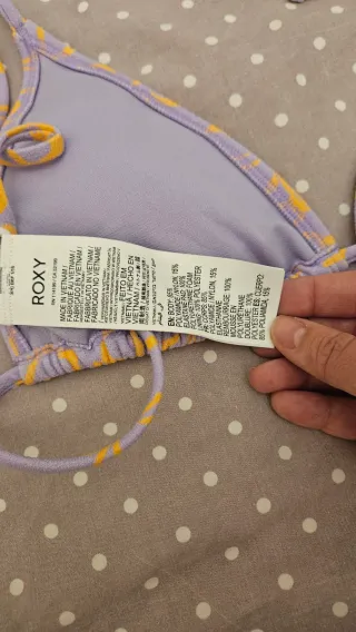 Bikini Roxy flores morado y amarillo