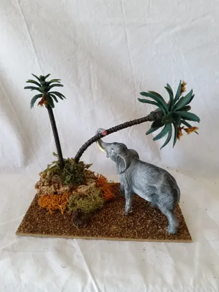 Belén Pesebre Elefante y Palmeras
