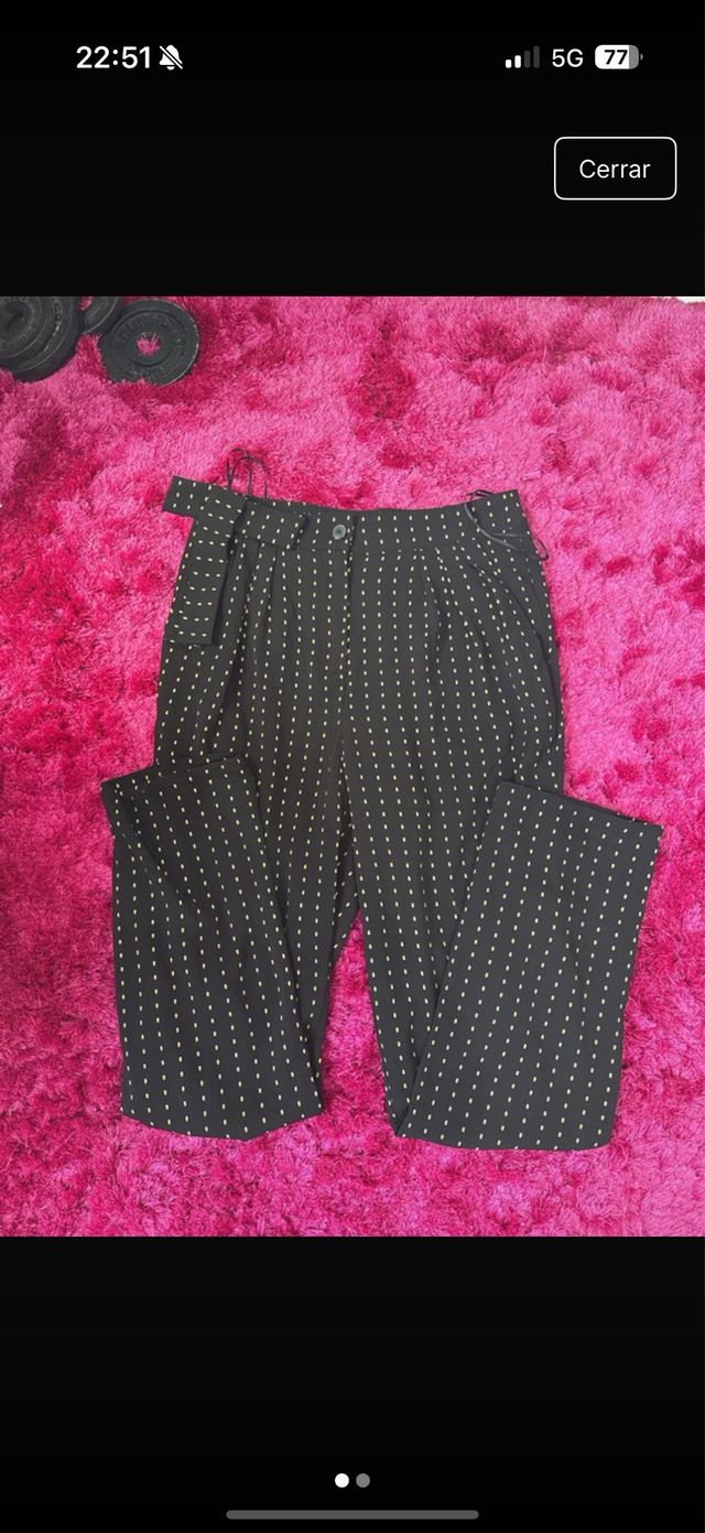 Pantalón Molly Bracken Talla S Negro Dorado