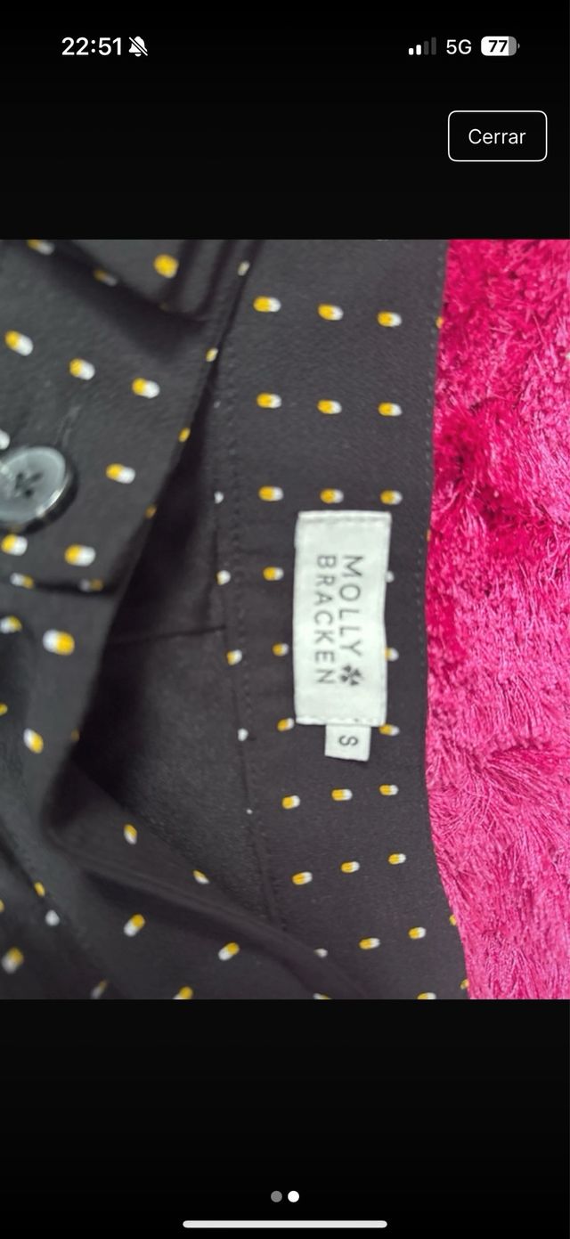 Pantalón Molly Bracken Talla S Negro Dorado