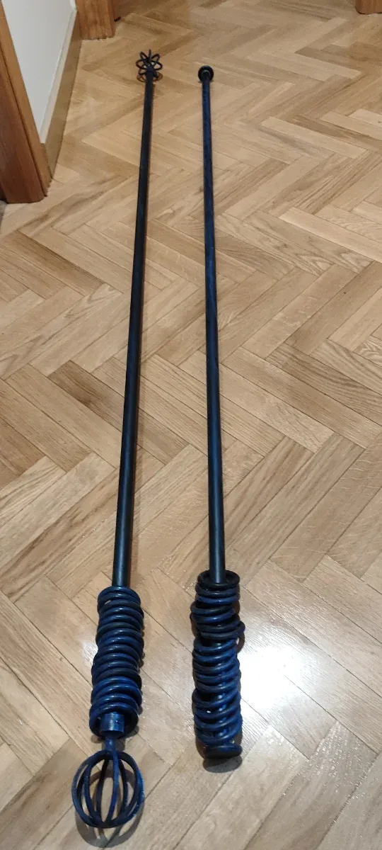 Barras cortina forja decoradas